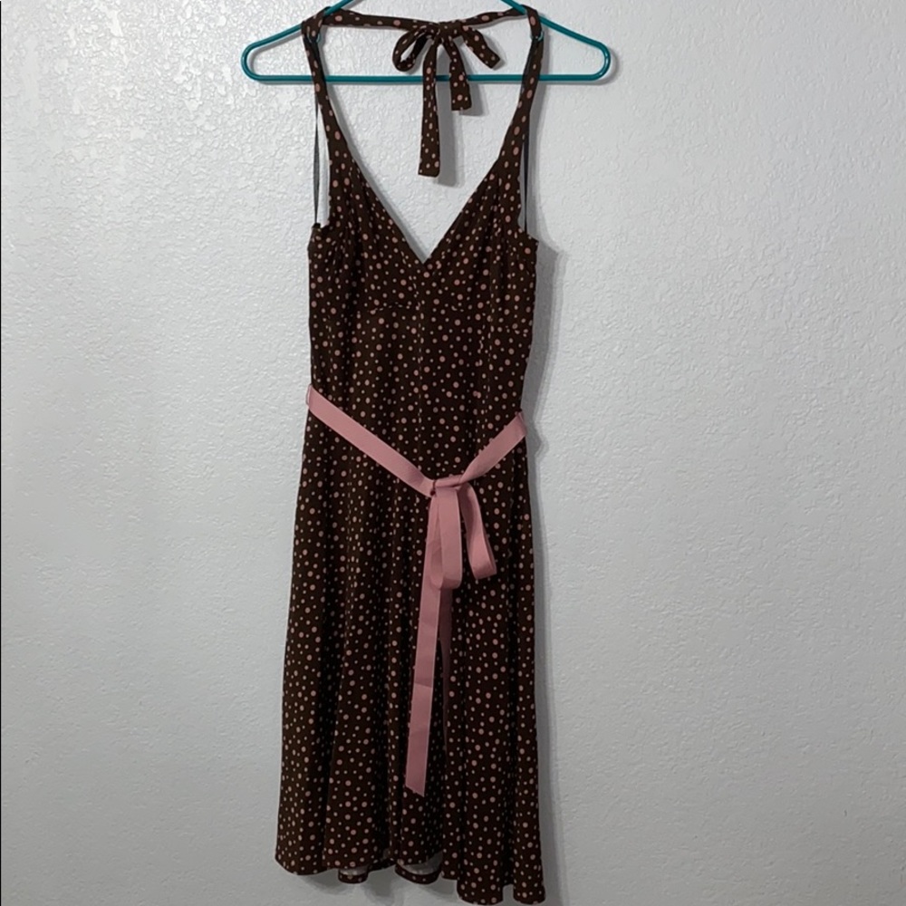 Pink polka dot dress